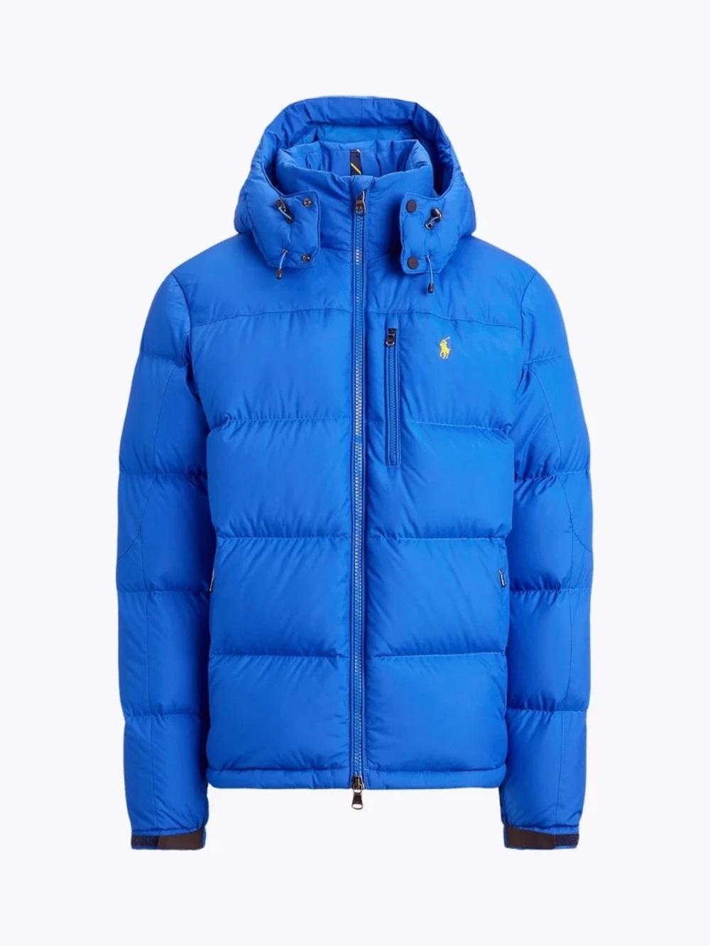 Polo by Ralph Lauren Electric Blue Quilted Hooded Puffer Jacket in medium
